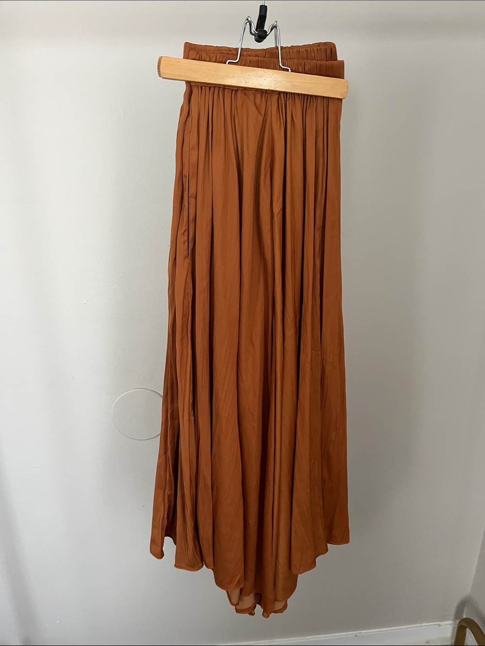 Anthropologie Copper Maxi Skirt - Flowing Layered Silhouette